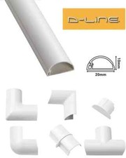 D-Line 20mm x 10mm White Micro+ Trunking Connectors PVC Cable Management