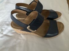 Gabor Navy Blue Wedge  Sandals Size 5.5