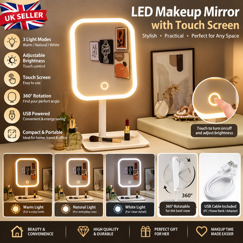 Led makeup mirror - vanity, touch