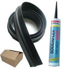 20mm High GARAGE DOOR RUBBER FLOOR SEAL & Adhesive HEAVY DUTY Kit *All Sizes*