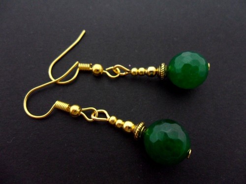 Pair green jade - of,