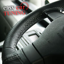FOR BMW E36 3 SERIES 90-00 BLACK PERFORATED LEATHER STEERING WHEEL COVER GREY ST