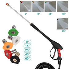 Pressure Washer Gun and Hose Kit 25 Ft Washer Hose Long Nozzle Lance 5x Injector