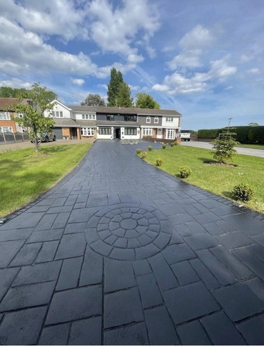 Imprinted concrete patio - imprinted,