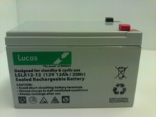 12V 12AH Lucas LSLA12-12 Rechargeable Battery for UPS, Toy car, Mobility Vehicle