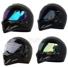 Gloss Black DOT Motobike Full Face Helmet Motorcycle For Street Bandit Racing
