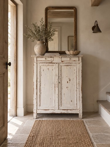 Antique french rustic cupboard - antique,