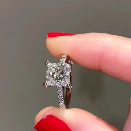 05ct princess cut white - 2.05ct,