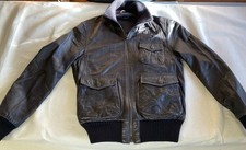 Mens brown Lambskin Leather Bomber Jacket