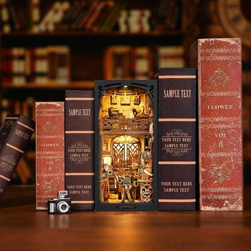 Diy book nook film darkroom - book,