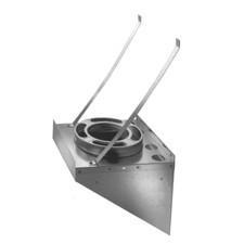 Chimney Tee Support Bracket Galvanized Steel 6x14.75 Inch Boost Stove Fire Safe