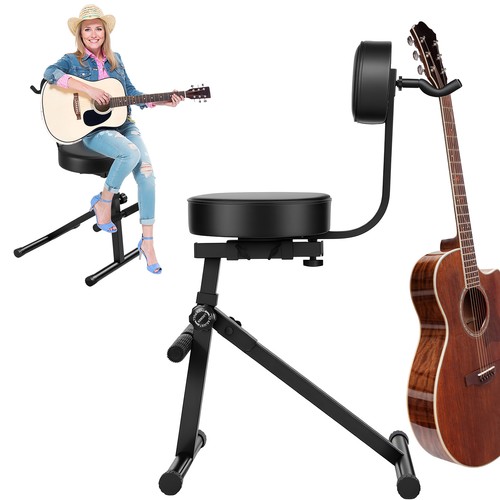 Leather padded guitar stool - padded,