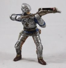 2 x PAPO Knight FOOT SOLDIER w/Crossbow Blue Silver 39753 Toy Action Figure 