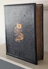 LARGE ANTIQUE HOLY BIBLE, FINE