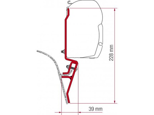 Fiamma adapter black brackets - adapter,