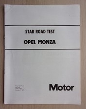 OPEL MONZA 3.0 COUPE orig 1978 UK Mkt Road Test Brochure