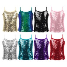 UK Kids Girls Sparkly Sequin