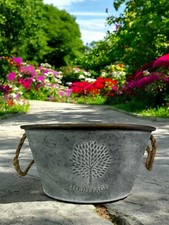 Shallow Round Zinc Garden