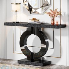 43-Inch Black Modern Mirrored