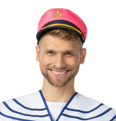 Neon pink sailor captain - sailor, hat