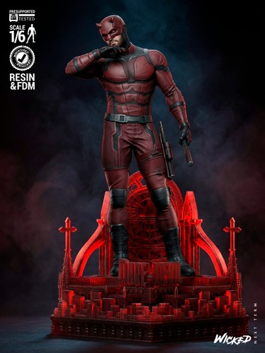Daredevil hand painted statue - daredevil,