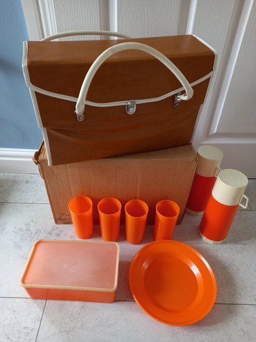 Vintage orange addis picnic - orange,