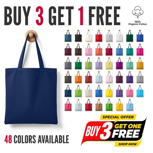Plain tote bag diy canvas - tote,