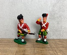 Timpo Waterloo Highlanders Factory Painted Vintage Plastic Toy Soldiers X2