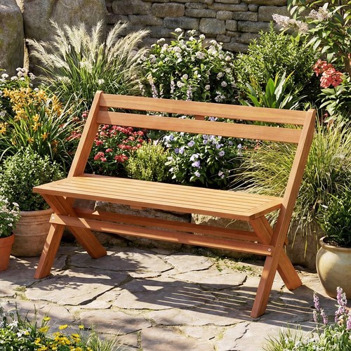 Folding seater acacia - folding,