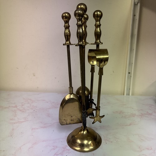 Vintage brass fireplace - brass,