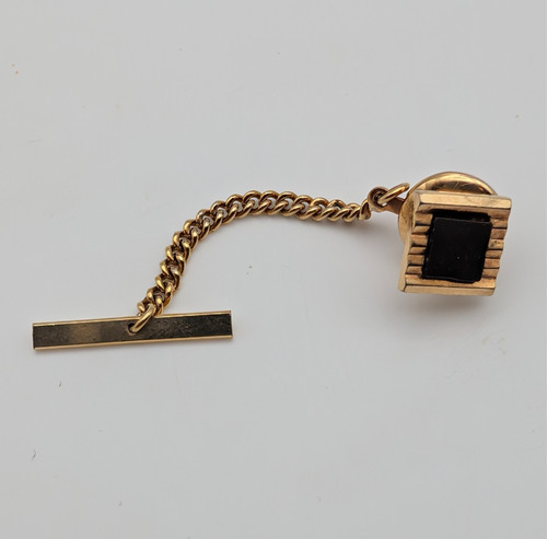 Vintage gold tone tie tack - vintage,
