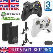 Wireless Controller For Microsoft Xbox 360, 2X Rechargeable Battery Charger Dock