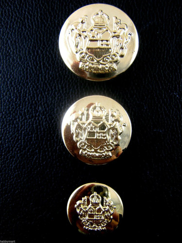 Round gold plastic crested - gold,