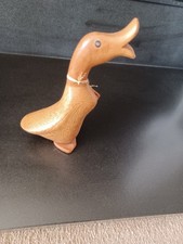 DCUK (official) the Duck Company. Wooden Duck, Light Wood. EVE  Name Tag.