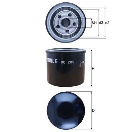 Oil filter for - subaru, vivio