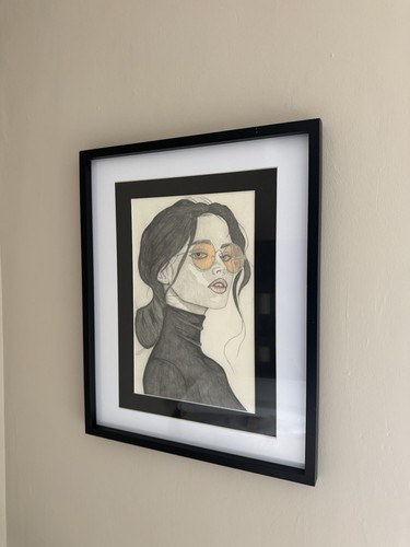 Original hand drawn lady - hand,
