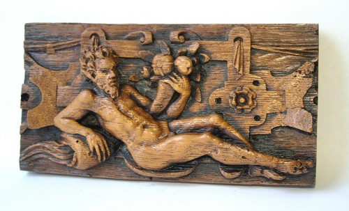 Adam medieval church pew - medieval,