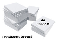 A6 300GSM PLAIN WHITE CARD