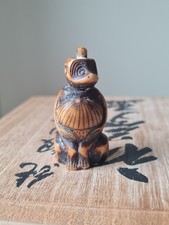 Japanese Netsuke - Stag horn Monkey holding a fruit! Edo age!