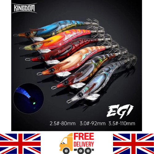 Squid jig lures - luminous, slow