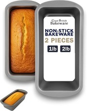 1&2LB Loaf Tins Set Non Stick