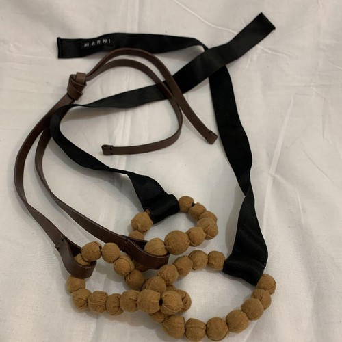 Marni necklace brown - brown, ball