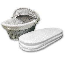 Moses Basket Mattress Quilted Foam Easy Fit For Baby Pram Crib Bassinet Basket