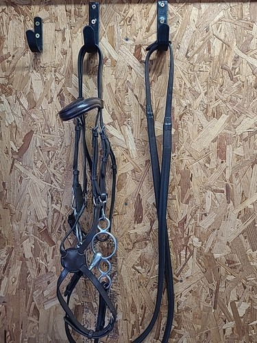 Leather grackle bridle bit - leather,