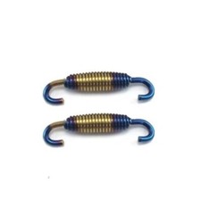 STAINLESS BLUE GOLD FACTORY 58mm SWIVEL EXHAUST SPRINGS SET KTM SX50 SX65 SX85