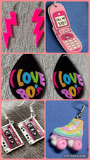 Buy 2 Get 1 Free | Retro Earrings | Jukebox, Rollerblades, Disco Ball, Cassette,