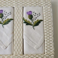 Vintage Pure Linen Embroidered