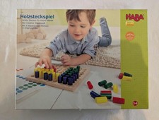 Popular Haba wooden plug game - with 4 color templates