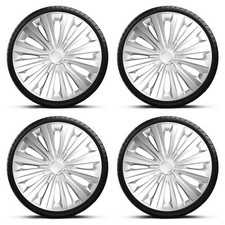 Wheel Trims 14" Hub Caps Silver Multi Set Of 4 Fits NISSAN MICRA