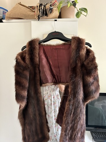 Women brown mink fur - women’s,